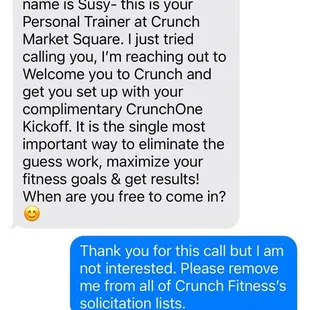 Still received phone call, VM, and text on 10/9 even after opting out.