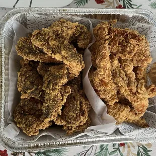 Lemon pepper chicken tender and honey garlic chicken tenders