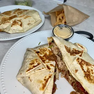 Build your own crunchwraps with chicken