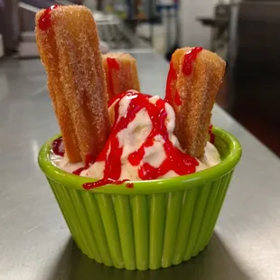 Churros with Ice Cream