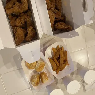 "Large" wedges and only 4 of the 8 biscuits