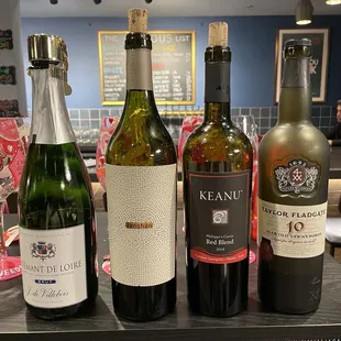 Selection of wines for the tasting