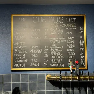 Curious Wine List
