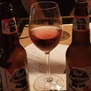 Pabst Blue Ribbon abd big wine selection