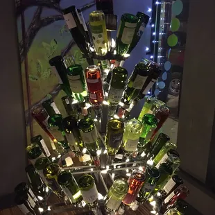 Creative Christmas tree at Crush Wine Bar