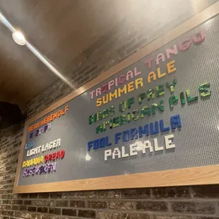 Beer menu made of Legos!