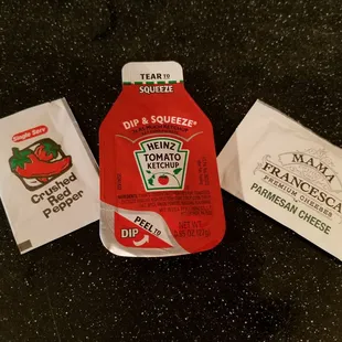 You can tell a lot by the brands of the condiments thrown in your bag. Serious quality here!
