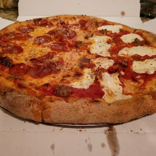 Half and half pizza