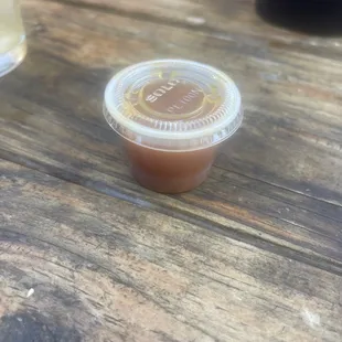 Not soy sauce.