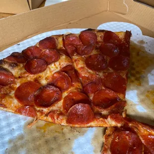 Pepperoni, garlic, and cheese