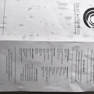 a piece of paper on a table