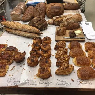 a variety of baked goods