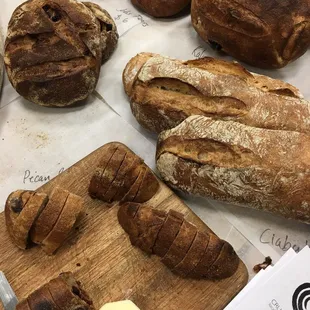 a variety of breads and pastries