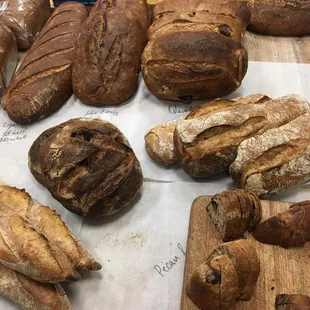 a variety of breads and pastries