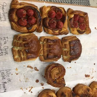 a variety of pastries
