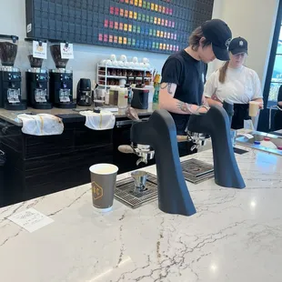 The coffee tea bar.