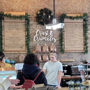 customers at the counter