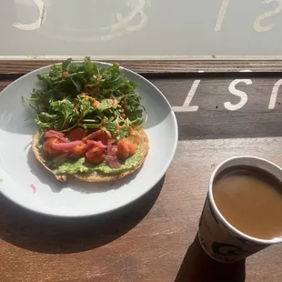 Ethiopian Blend Coffee And Avocado Toast