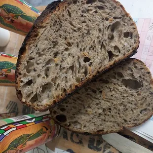 Sourdough with toasted seeds