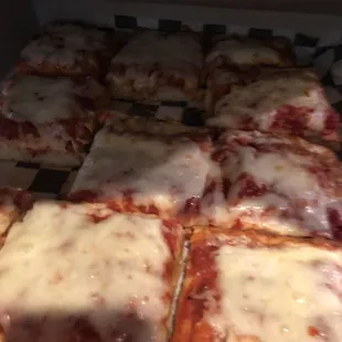 Sicilian pizza (pic taken while pizza was in box)