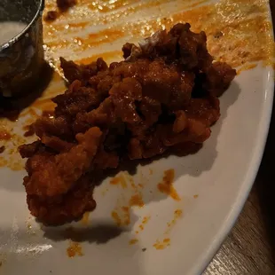 What is left of the Buffalo cauliflower