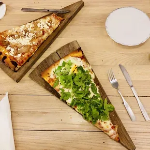 Please look at the silverware for reference of how big these slices are.