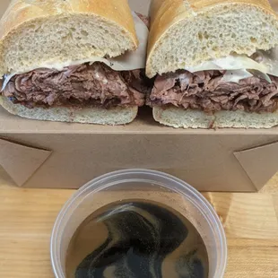 CRUST Sourdough Dip Special - 2X The Roast Beef, Warm Au Jus, Bacon Jam, Cheese, House Spread