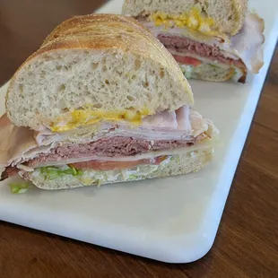 The 3 Meat Ultimate (Roast Beef, Ham, Turkey) Fresh Sourdough Sandwich