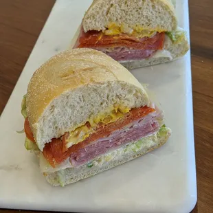 The Italian (Pepperoni, Genoa Salami, Ham) Fresh Sourdough Sandwich