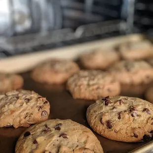 Fresh baked cookies.  Perfect with a morning coffee =)