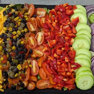 Large format salad catering!  Chipotle Chicken Southwest Salad