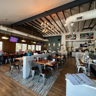 the dining area of a restaurant