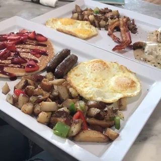 Eggs and Pancakes Combo Plate