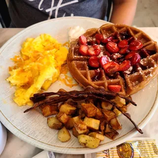 Eggs and Waffles Combo Plate