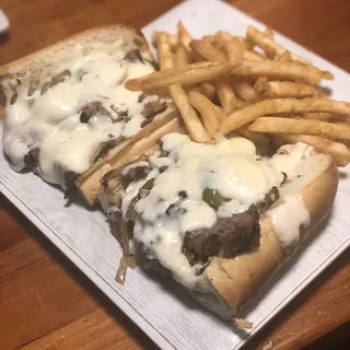 Philly Cheesesteak Sandwich Dinner