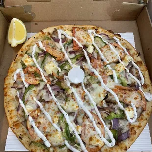 Yummy 12" Mediterranean Lamb pizza
