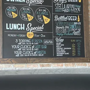 &quot;Specials&quot; menu