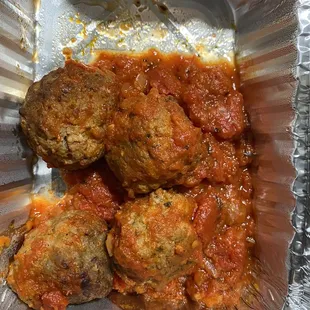 Supposed to be meatballs and tomato sauce