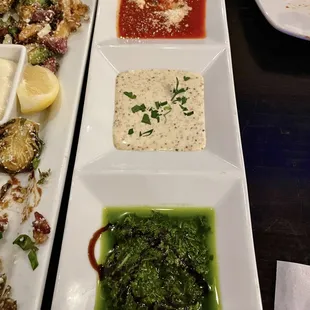 Trio of sauces !