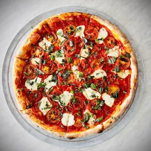 a close up of a pizza