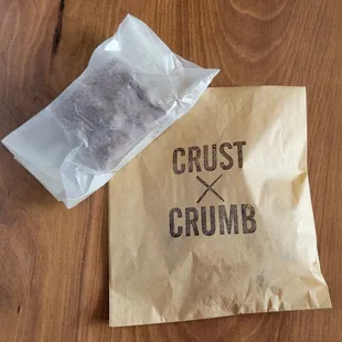 Brownie and chocolate chip cookie