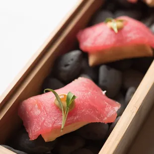 Ahi Tuna, air crisps that are light yet flavorful.
