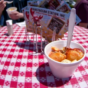 a bowl of food on a table
