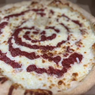 Pizza with a swirl