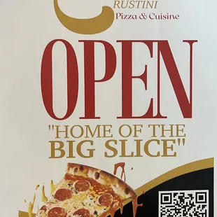 open sign