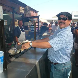 outside, sushi and sashimi