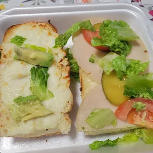 This is  the Turkey Swiss and Avocado sandwich....