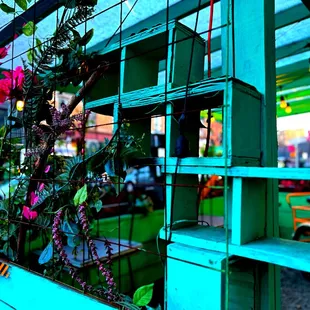 I couldn't resist this colorful beautiful structure, in the outdoor seating area of the restaurant!