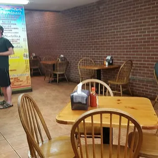 a man and woman in a restaurant