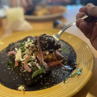 Nutella mole enchiladas